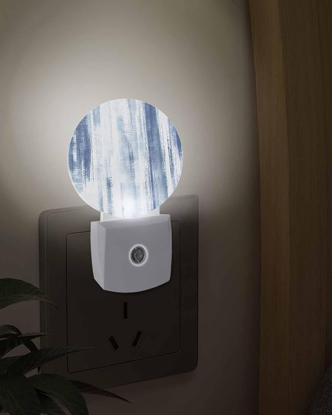 Night Lights Auto Sensor Blue Abstract Graffiti Night Light Art Painting Round - Image 3