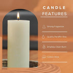 Simply Soson 3x6 in. Ivory Scented Candles Set of 3 - Image 3