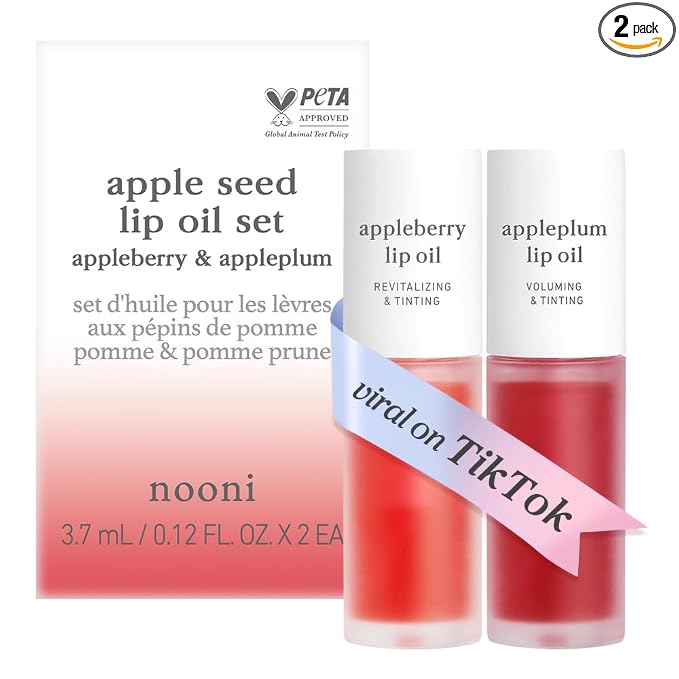 NOONI Vegan Appleseed Lip Oil Set by nooni