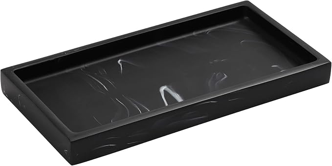 Luxspire Bathroom Vanity Tray, 8 x 4 inch Resin Dresser Jewelry Ring Dish Tank by Luxspire