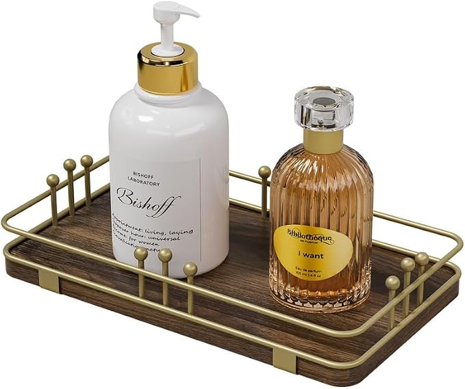 Bathroom Vanity Tray for Toiletries Makeup Perfume Candle Toilet Tank, Kitchen by Unknown