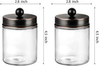 Amolliar 6 Pack Apothecary Jars Bathroom Vanity Organizer- Rustic Farmhouse - Image 7