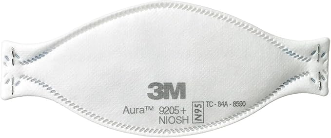 3M Aura Particulate Respirator 9205+ N95, Lightweight, 3 Panel Designed Helps - Image 14