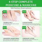 Pedicure Kit Foot Soak Set: Bubble Salt, Sugar Scrub, Massage Mask, Massage - Image 6