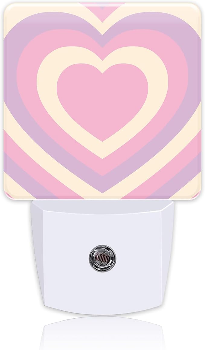Pink Love Swirl Night Light for Kids, LED Night Light Plug into Wall by Uiaoiais