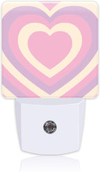 Pink Love Swirl Night Light for Kids, LED Night Light Plug into Wall by Uiaoiais