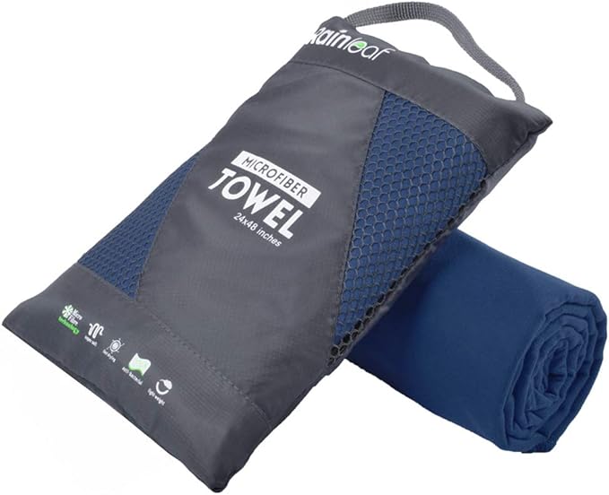 Rainleaf Microfiber Towel Perfect Travel & Gym & Camping Towel. Quick Dry by Rainleaf
