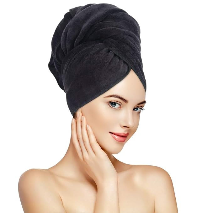 SUNLAND Microfiber Hair Towels Anti Frizz Hair Drying Towel Super Absorbent by SUNLAND