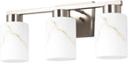 3-Light Bathroom Light Fixtures, Modern Vanity Lights, Brushed Nickel Metal - Image 8