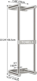 Towel Racks for Bathroom, STWWO Towel Storage for Small Bathroom 22inch - Image 4