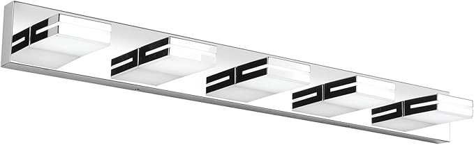 SineRise LED Modern Bathroom Vanity Light Fixtures, Chrome Modern Acrylic by SINERISELIGHTING