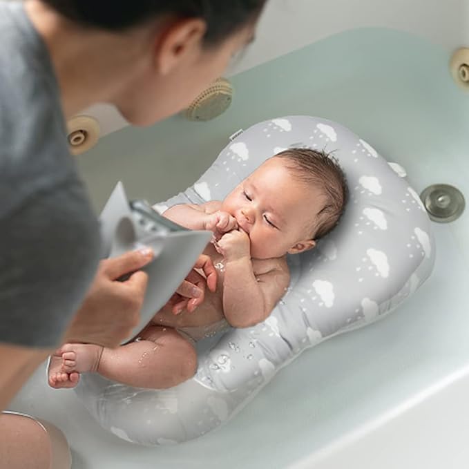 KAKIBLIN Baby Bath Mat, Baby Bath Cushion Soft Anti-Slip Pad 0-6 Month Toddler by KAKIBLIN