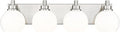 Bathroom Light Fixtures, 4 Light Brushed Nickel Vanity Light, 26 Inch Modern by Metwet