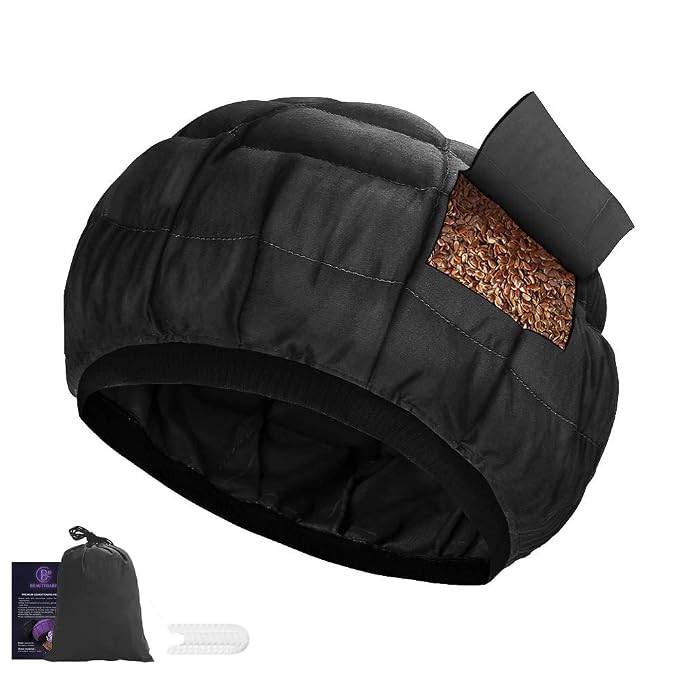Deep Conditioning Heat Cap Cordless 100% Natural Cotton Flaxseed Seed Interior by BBEAUTYBABY