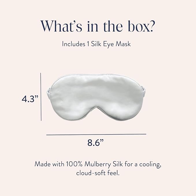 Brooklinen Silk Eye Mask for Sleeping – Ivory, 100% Mulberry Silk Sleep Mask - Image 2