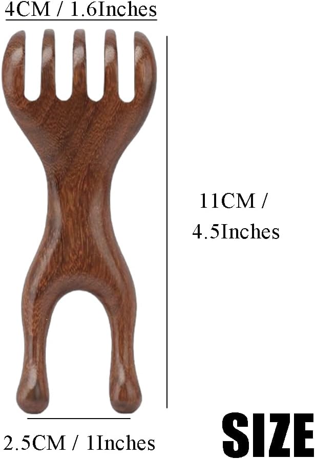 OULIGET Natural Wooden Nose Guasha Massage Tools Anti-Static, Eyes Facial Wood - Image 2