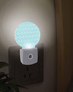 Night Lights Auto Sensor Blue Diamond Night Light Geometric Rhombus Round Lamp - Image 3