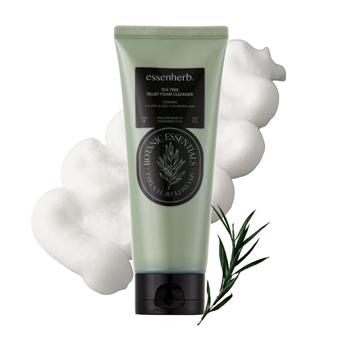 Tea Tree relief Foam Cleanser – Gentle Daily Face Wash by EssenHerb