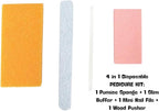 Disposable Nail Care Kit Set, 4-in-1 Pedicure Kit w/Pumice Sponge and 2-in-1 - Image 2