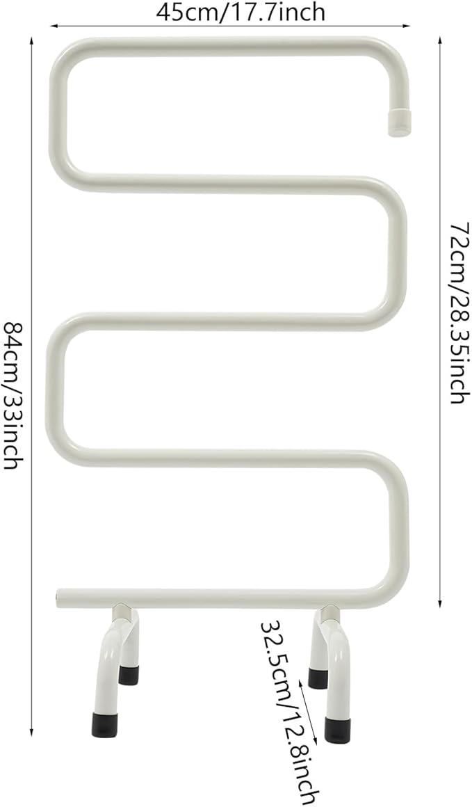 Electric Towel Warmer, S-Shaped Heated Towel Rack - Image 2