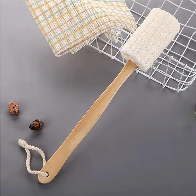 Back Loofah Scrub Loofah Sponge Long Handle Loofah Shower Bath Brush On a Stick - Image 6