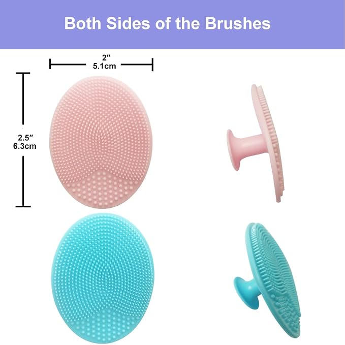 9-in-1 Face Scrubber Face Cleaning Brushes Super Soft Silicone Cleanser Brush - Image 6