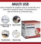 Medical Nation 21" Disposable Bouffant Caps | CASE of 1000, Non-Pleated Head - Image 5