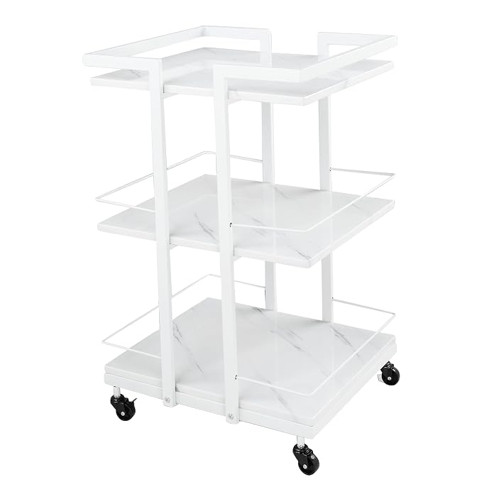 Esthetician Cart with Wheels Utility Salon Rolling Trolley, Tattoo Manicure by OmySalon
