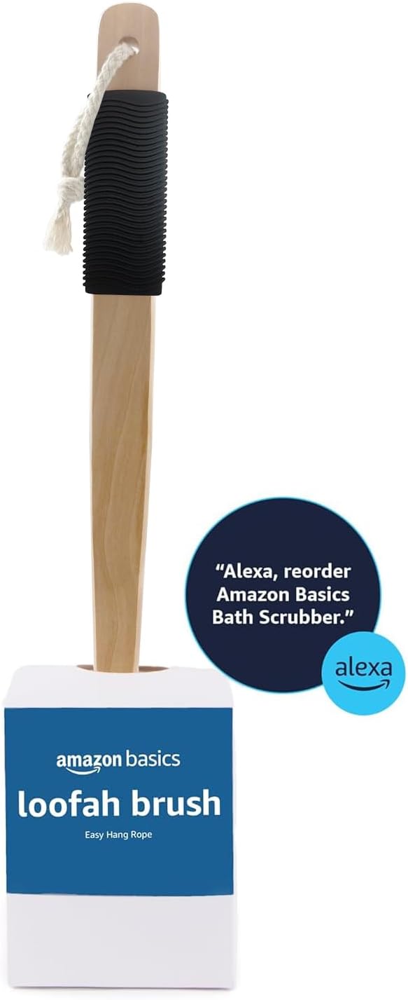Amazon Basics Exfoliating Loofah Brush, Body Scrubber - Image 4