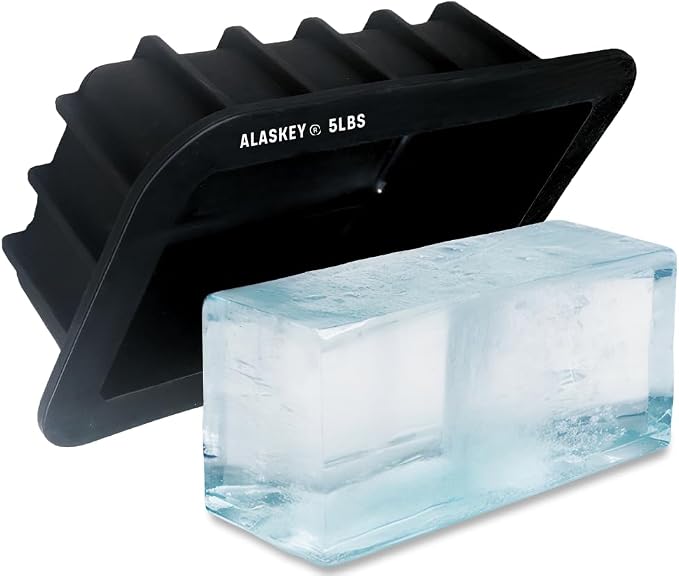 Alaskey® Extra Large Ice Block Mold 5 lbs | Create Perfect Reusable Ice Bricks by Alaskey