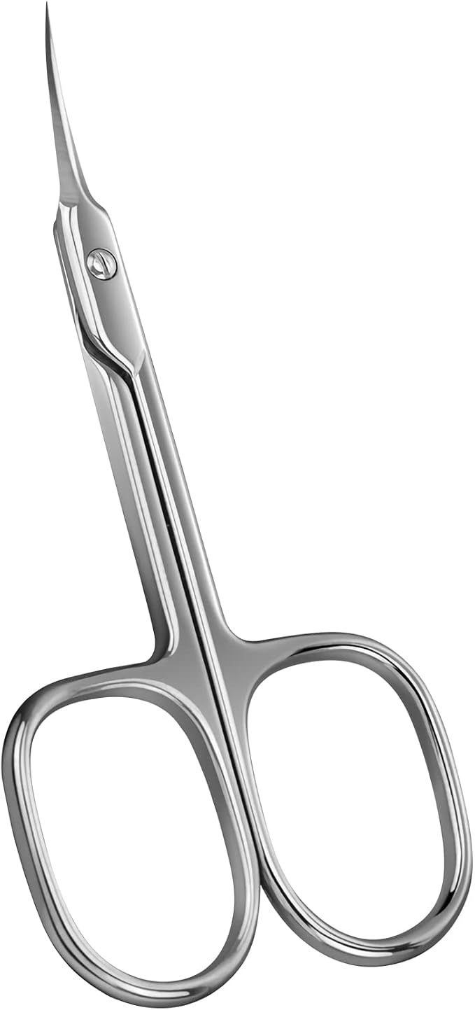 CGBE Cuticle Scissors Extra Fine Curved Blade, Super Slim Manicure Scissors by CGBE