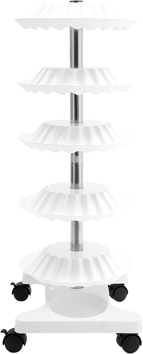 Nail Polish Trolley Organizer, 5 Tiers 360° Rotating Tray Nail Polish Spinning - Image 4