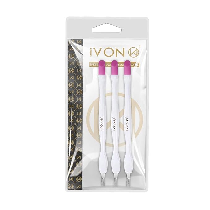 IVON 3 Pack Nail Cuticle Trimmer Pusher Remover, Double End & White Handle - Image 6