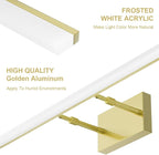 Aipsun Brushed Brass Vanity Light Fixtures 40inch Modern LED Bathroom Fixtures - Image 6