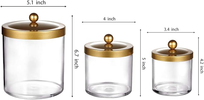 SheeChung 3-Pack Plastic Apothecary Jars - Image 5