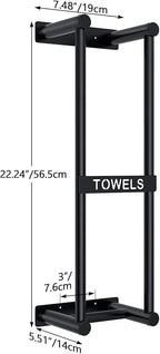 STWWO Towel Racks for Bathroom Wall Mounted, 22inch Wall Towel Rack for Rolled - Image 4