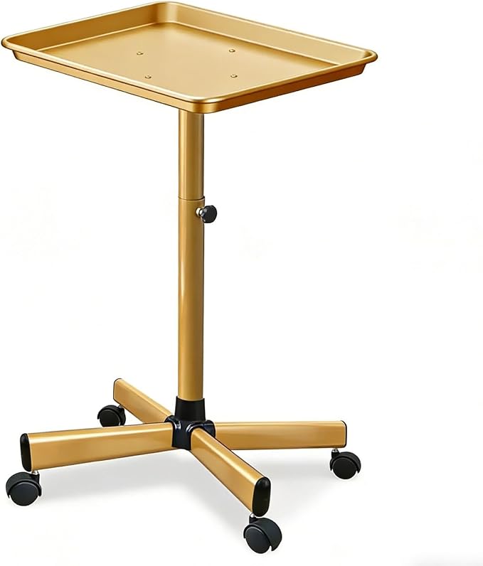 Salon Rolling Tray, Height Adjustable Tattoo Tray Rolling Cart, Storage Utility - Image 6