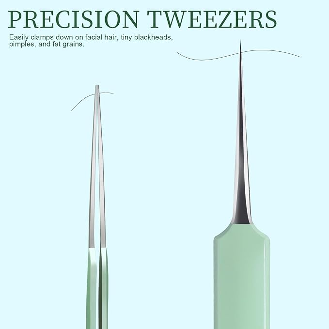 Teenitor 7 Pcs Surgical Grade Blackhead Remover Tools and Pimple Popper Tool Kit - Image 4