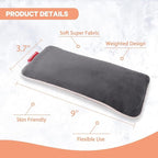 Unscented Weighted Eye Pillow for Yoga, Microwavable Moist Heat Eye Compress - Image 2