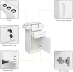 Modern Styling Station for Hair Stylist, Wooden Hair Salon Station Storage - Image 5
