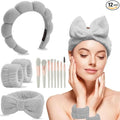 CAZYTOYZ Sponge Spa Headbands for Women Wristband Set Puffy Makeup Brush by CAZYTOYZ