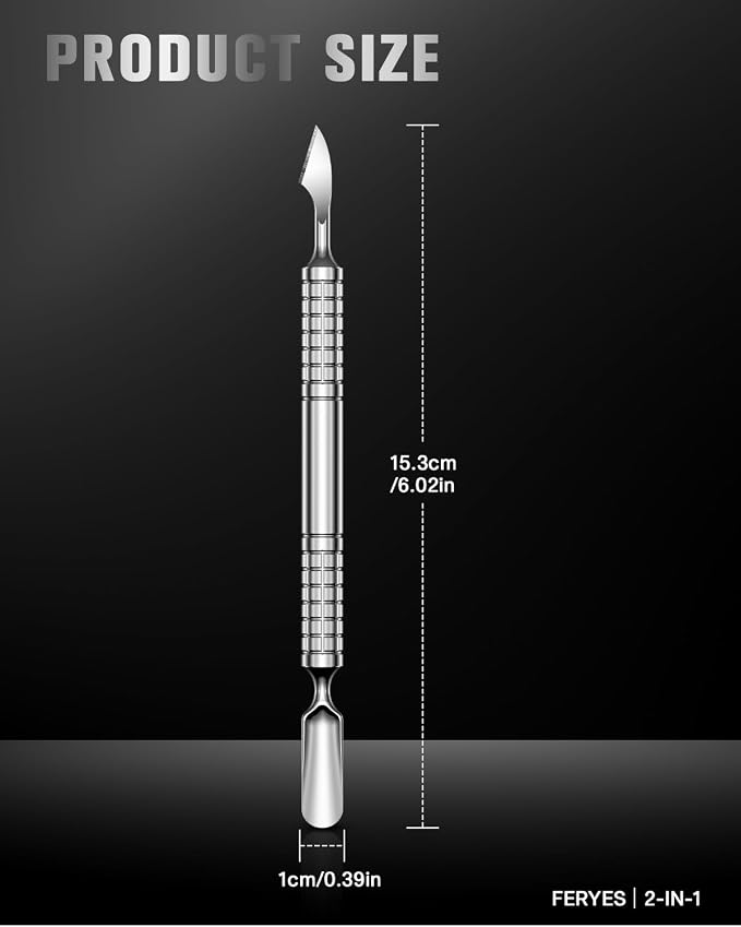 2025 Upgraded Dual Head Cuticle Pusher Remover Tool - Image 8
