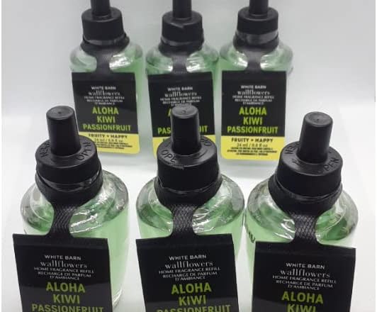 Bath and Body Works 6 Pack, Aloha Kiwi Passionfruit Wallflowers Fragrance Refill by BathBodyWorks