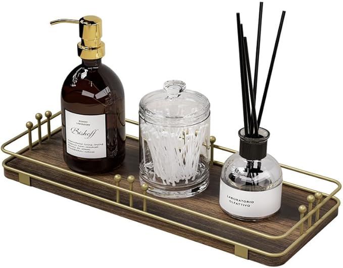 Bathroom Vanity Tray for Countertop Toiletries Perfume Makeup Soap Dispenser by Unknown