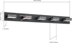 SineRise LED Modern Bathroom Vanity Light Fixtures, Matte Black Modern Acrylic - Image 3
