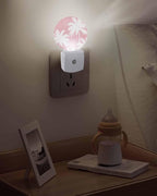 Night Lights Auto Sensor Tropical Palm Trees Night Light Pink Linen Coastal - Image 5