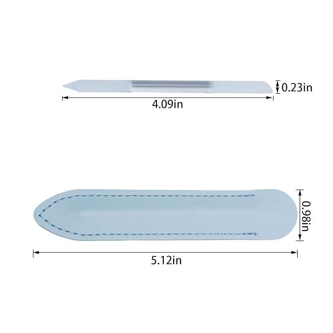 2 Pcs Transparent White Glass Cuticle Pusher Tool - Image 2