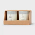 Threshold Vetiver and Moss and Black Cedar Scented Milky Glass Jar Candle by Unknown
