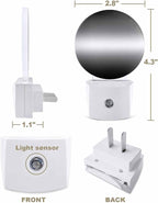 Night Lights Auto Sensor Black Ombre Night Light Solid Color Round Lamp Plug-in - Image 2