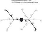Globe Electric 59693 6-Light Foldable Track Lighting Kit, Matte Black Finish - Image 6